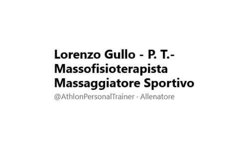 Terapista Dott. Lorenzo Gullo