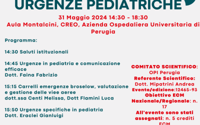 Corso Residenziale – Le urgenze Pediatriche- da 5 crediti ECM